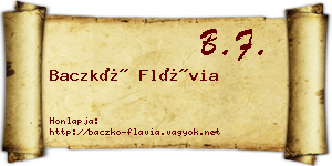 Baczkó Flávia névjegykártya